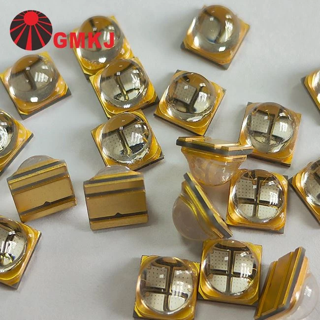 6868 Uva 380nm 385nm 390nm Smd LED kiibid 60-kraadise kvartsklaasist objektiiviga