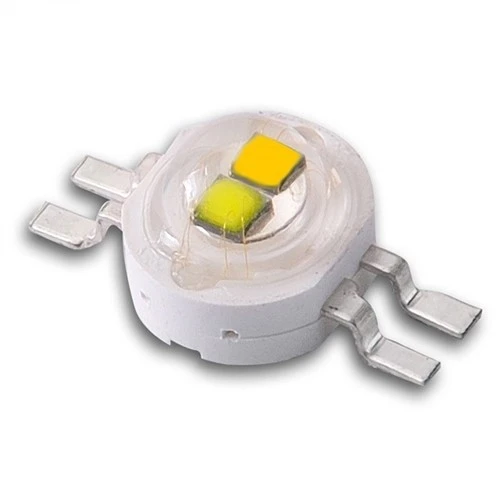 Kahevärviline suure võimsusega 3w 3000-3200k ja 6000-6500k LED kiipdiood